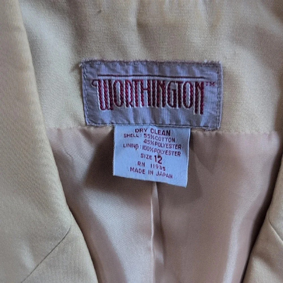 Worthington - Vintage Cream Tailored Blazer - Picture 3 of 3